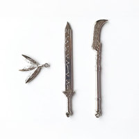 Accessoires d'armes pour poupées de mode en vinyle de qualité supérieure, lot de 3, 29 cm, breloques porte-bonheur, emballage en boîte vitrine, jeu de rôle