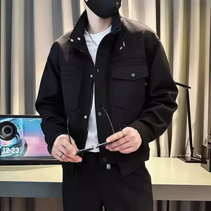 Jaket Kasual Trendi Gaya Korea <span class=keywords><strong>M</strong></span>-3XL Jaket Pria Musim Semi dan Gugur Terbaru - Product Image 4