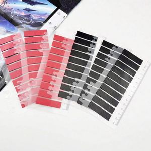 สติ๊กเกอร์ติดโน้ตหลากสีสะดุดตา PET พร้อมไม้บรรทัด 200 แผ่น/ชุด แถบดัชนีสีทึบโปร่งใส จำเป็นต้องมี - Product Image 6