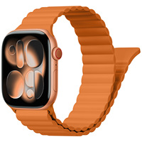 Магнитные спортивные ремешки для Apple Watch 38 мм, 40 мм, 44 мм, силиконовый браслет-петля для IWatch Series 11, 10, 46 мм, Ultra 3/2/1, 49 мм
