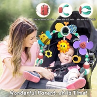 Jouets pour bébés de 0 à 12 mois, arche de jeu de voyage réglable en plastique pour bébé, arche de poussette mobile pour bébé