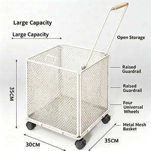 Carrito de Compras Grande para Supermercado, 340L, Resistente, con Ruedas Silenciosas, Cesta de Alambre, para Tiendas de Abarrotes, Almacenes y Comercios, Kit Profesional - Product Image 5