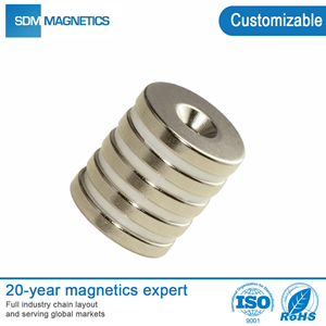 Magnete al Neodimio N52 D25mm - Magnete a Blocco Rettangolare in Terre Rare con Foro Svasato per Viti di Montaggio, Blocco Rettangolare Potente - OEM Cina - Product Image 1