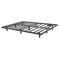 Cadre de lit de luxe traditionnel extensible et pliable avec tête de lit de rangement, disponible en tailles double, twin, king et queen, idéal pour appartement
