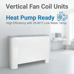 Unidad de Ventiloconvector de Pared de 2 Tubos para Calefacción y Refrigeración, Reemplazo para Equipos Residenciales Europeos - Product Image 1