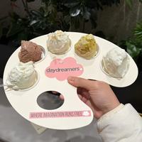 Instagram Vente à chaud Palette de tasses de crème glacée Mini porte-papier de cône de crème glacée Plateau anti-goutte Conception de logo personnalisé