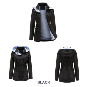 Venta al por mayor nuevo Otoño e Invierno sombrero desmontable gabardina transfronteriza de talla grande abrigo de mujer - Product Image 3