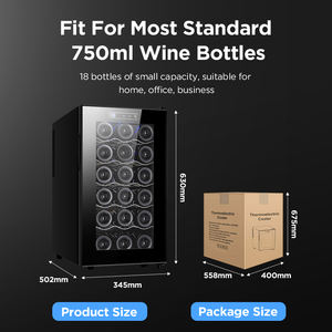 Enfriador de <span class=keywords><strong>Vino</strong></span> <span class=keywords><strong>El</strong></span>éctrico Inteligente de Alta Calidad con Capacidad para 18 Botellas, Diseño Independiente, 46L, para Uso Doméstico y Hotelero - Product Image 3