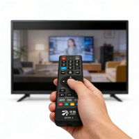 Control Remoto Infrarrojo de Plástico de Alta Calidad con Código de Aprendizaje, Reemplazo con Batería AAA, 4 Botones para Sistemas de TV y Automatización del Hogar