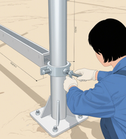 Hochwertige Bodenmontage-Aluminium-Solarstruktur mit Erdschraubpfahl