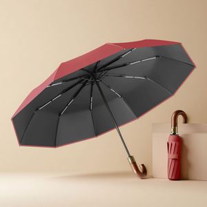 Paraguas Plegable de Viaje para Adultos de Alta Calidad, Personalizado con Protección UV, Mango de Madera y Nylon, con Logotipo de Empresa Impreso - Product Image 3