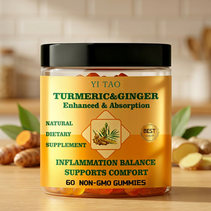 Gummies au Curcuma, Curcumine et Gingembre, Soutien Anti-inflammatoire Naturel, Aide à la Santé des Articulations et à la Digestion - Product Image 1