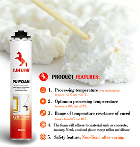 Mousse PU blanche multi-usages à haut rendement - Mousse expansive rigide en spray pour la construction - Scellant imperméable et ignifuge - Product Image 4