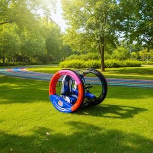 Columpio Eléctrico Giratorio de 360 Grados, Autobús Balancín de PVC y Metal, Casa de Juegos Infantil para Parques de Diversiones - Product Image 1