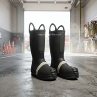 Bottes en caoutchouc pour pompiers EN15090, bottes de sauvetage pour pompiers, embout en acier, résistantes à la chaleur, bottes de lutte contre l'incendie pour les intervenants d'urgence