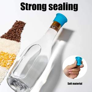 Custom Beer Beverage Bottle Leak Free Fresh Keeping Silicone Plug Food Grade Red <b>Wine</b> Bottle Caps - Product Image 5