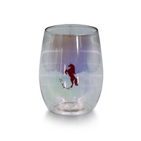 Verre à vin sans pied en plastique, 15 oz, style américain classique, pour vin/bière, fabriqué au Vietnam
