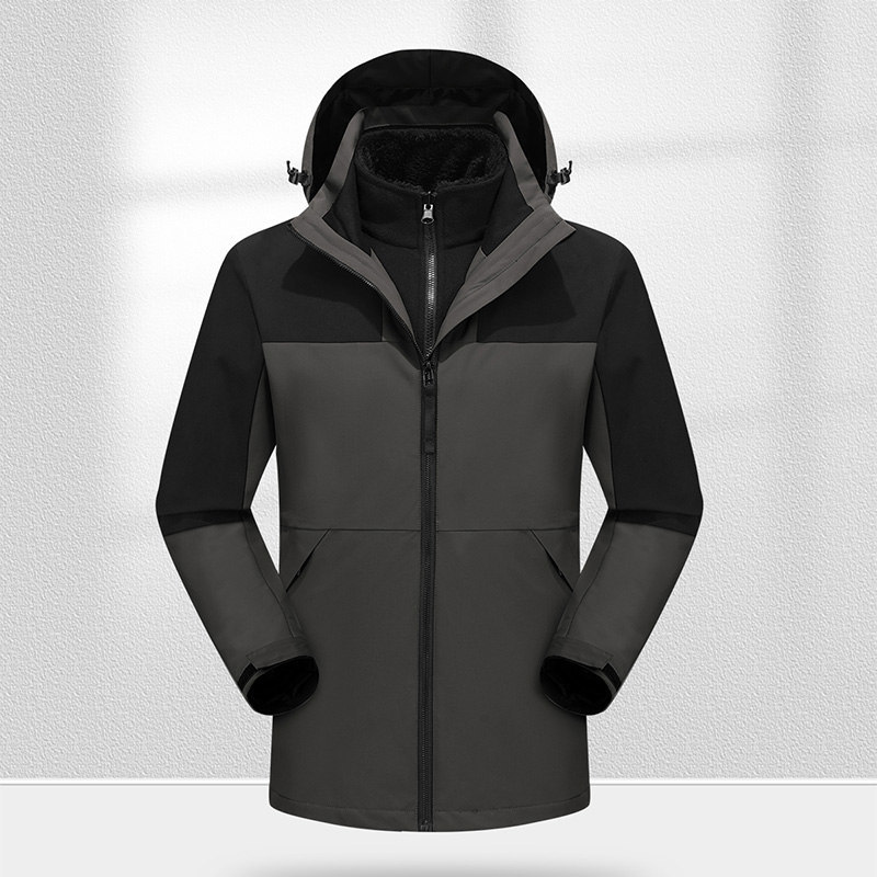 Dark gray and black