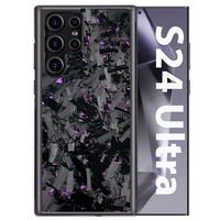 Étui de protection en fibre de carbone pour Samsung S26 Ultra avec grand motif sur la coque du téléphone