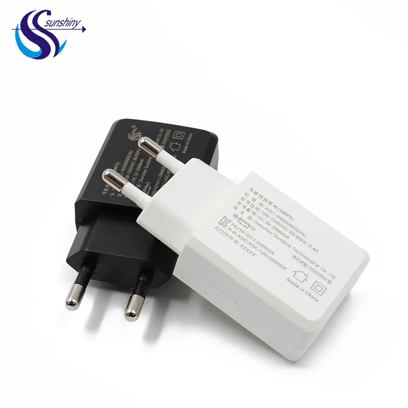 KC 인증서 한국 KR EK 플러그 5V 1A 2A 2500ma 3a usb 벽 충전기