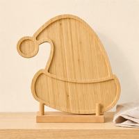 Planche à découper artisanale durable en bambou, compacte et peu encombrante, plateau de service miniature en bois biologique