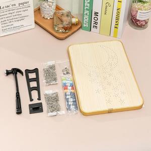 Kits de String Art DIY en <span class=keywords><strong>bois</strong></span> faits main sur toile, motifs Cerf et Tournesol, pour adultes, pour les loisirs créatifs masculins - Product Image 2