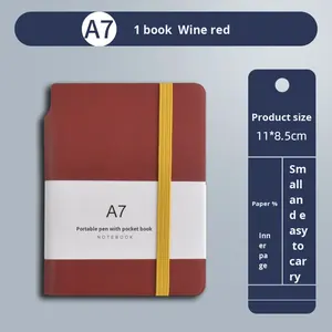 Libreta Personalizable A7 con Correa, Mini Libreta <span class=keywords><strong>de</strong></span> Bolsillo <span class=keywords><strong>de</strong></span> Cuero con Tapa Dura, Ecológica, con Ranura para Bolígrafo, A6, Promoción <span class=keywords><strong>de</strong></span> <span class=keywords><strong>Vocabulario</strong></span> <span class=keywords><strong>en</strong></span> Inglés - Product Image 6