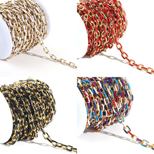Chaîne à maillons de 7 mm de large, chaîne émaillée en acier inoxydable, accessoires de fabrication de bijoux pour colliers et bracelets hip-hop DIY - Product Image 2