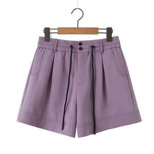 กางเกงขาสั้นผู้หญิงสีม่วงพร้อมกระเป๋าระบายอากาศ, N8589สไตล์ฤดูร้อน - Product Image 1