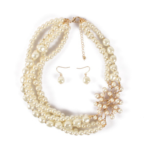 ROMANTICA Delle Donne di Modo Accessori Dei Monili Della Collana di Perle di <span class=keywords><strong>Lusso</strong></span> Degli <span class=keywords><strong>Orecchini</strong></span> Della Collana del Commercio All'ingrosso Collana di Perline Set - Product Image 5