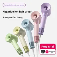 Sèche-cheveux professionnel sans pales 1600W à grande vitesse, 3 vitesses, vent puissant, usage domestique, ions négatifs - Vente en gros usine
