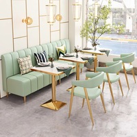 Usine de shandong, meubles de café, café, restaurant, tables et chaises, table en contreplaqué à motif de marbre