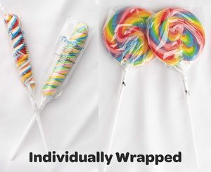 24 bireysel sarılmış gökkuşağı lollipoplar büyük girdap ve Twisty Pops tatil süslemeleri için olmayan kırık Suckers - Product Image 4