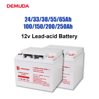 Batteries au gel scellées à décharge profonde Demuda de qualité industrielle 12V 100Ah 200Ah pour appareils électroménagers, stockage d'énergie, micro-réseau solaire