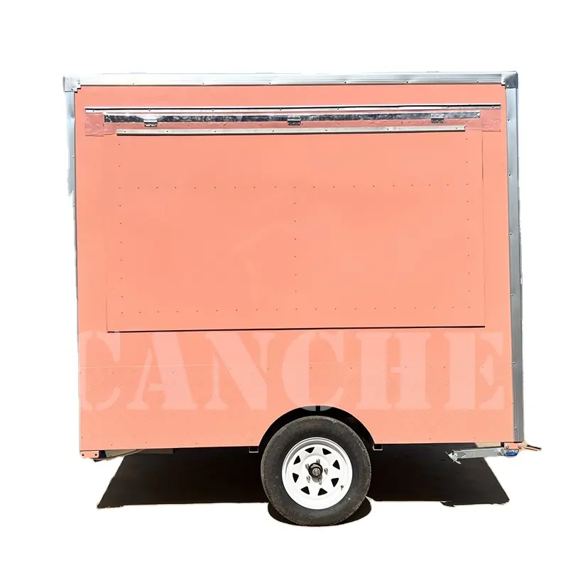 mobile trailer bar with fridge and ice cream cone machine drinks truck for sale customized beverage cart with VIN