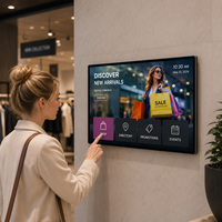 Pantalla Digital Táctil Inteligente con IA de 23.8 Pulgadas para Montaje en Pared, con Batería Opcional, Inalámbrica, para Publicidad Comercial