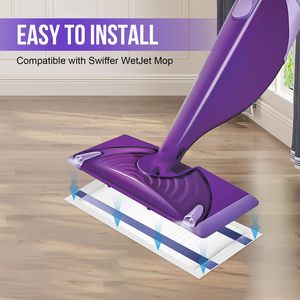 Recharges de tampons de vadrouille jetables compatibles avec le kit de tampons de vadrouille à pulvérisation multi-surfaces <span class=keywords><strong>Swiffer</strong></span> <span class=keywords><strong>WetJet</strong></span> pour le nettoyage des sols - Product Image 5