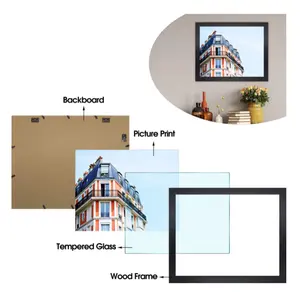 Wooden Photo Frame 16*20 Picture Frame Customized Logo Wood Home Deco Picture Frame With Letters For Home Decoration