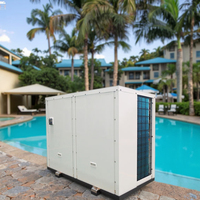 Chauffe-piscine solaire OEM 35KW à pompe à chaleur, échangeur de chaleur en titane économe en énergie, pour usage domestique, commercial et hôtelier, à source d'air