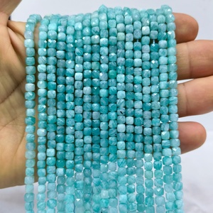 3mm 4mm Cube <strong>Bead</strong> Lapis Lazuli <strong>Black</strong> Tourmaline Blue Phosphorus Grey Crystal Cube Spacer Cube <strong>Beads</strong> Square for Jewelry Making - Product Image 4