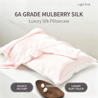 Taies d'oreiller double face personnalisées de luxe en soie 100% + Tencel 100% tissé, modernes, pour un sommeil profond, coffret cadeau
