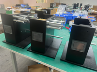 Machine d'étiquetage et de scellage semi-automatique électrique à 90 degrés pour boîtes et caisses en carton, avec étiquettes en papier à cœur PLC