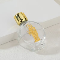 Vente en gros 15ml conception religieuse petites mini bouteilles d'eau bénite artisanat catholique