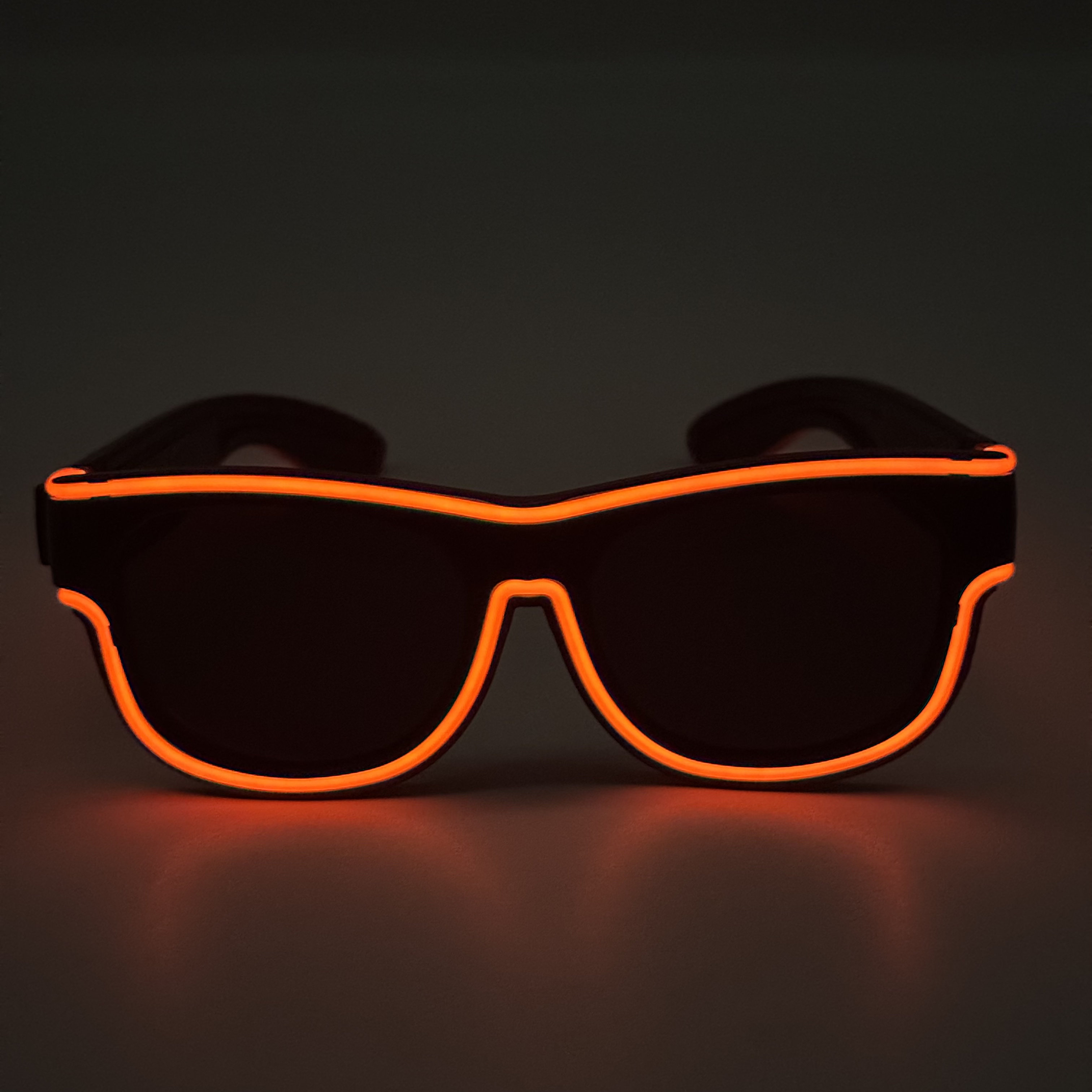 Black lens with red light
