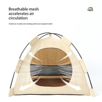 Kleines Modernes Tragbares Wasserdichtes Polyester Dreieckiges Outdoor Haustier-Zeltbett für Katzen Ganzjährig Nutzbar Camping Wohnzimmer