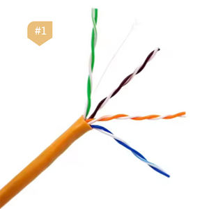 Kabel jaringan tahan api 4Pr 24Awg 305M 1000 Feet komunikasi Cat5e kabel Ethernet Lan jaringan UTP Cat5 luar ruangan - Product Image 2