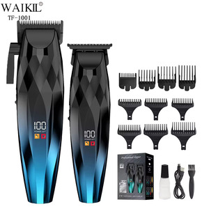 Máquina Cortapelos <span class=keywords><strong>El</strong></span>éctrica Recargable <span class=keywords><strong>para</strong></span> Hombres, Recortadora Profesional Inalámbrica con Cuchilla en T Ajustable <span class=keywords><strong>para</strong></span> Barbería - Product Image 1