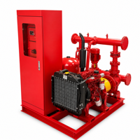 Ensemble de pompe à incendie automatique à moteur diesel basse pression industriel, moteur électrique combiné, 1,5 CV, acier inoxydable, OEM