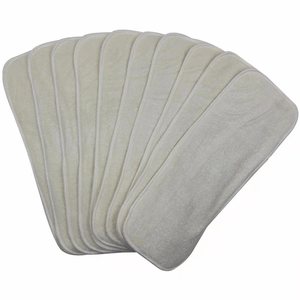 Inserciones de pañales reutilizables de rizo de bambú personalizadas de 4 capas, almohadillas de remojo para bebés absorbentes ecológicas, refuerzo suave - Product Image 4