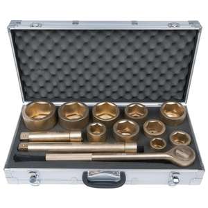 KS <b>TOOLS</b> - 963.1067 BRONZE plus Socket set 1'' (13 pcs) - EAN 4042146518489 NON-SPARKING <b>RATCHETS</b>, SOCKETS AND IMPACT SOCKETS - Product Image 1